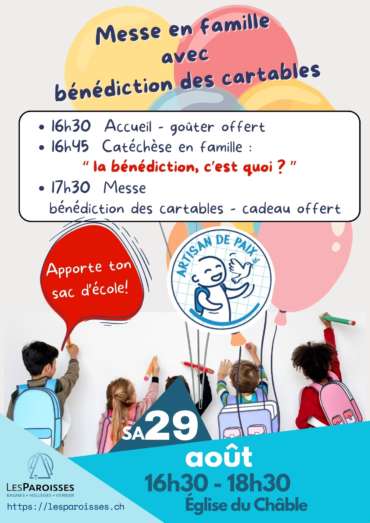 Bénédiction des cartables 2026 Châble